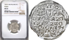 COLLECTION of Polish 3 grosze
POLSKA/ POLAND/ POLEN / POLOGNE / POLSKO

Zygmunt III Waza. Trojak - 3 Grosz (Groschen) 1597, Poznan / Posen NGC MS65...