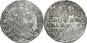 COLLECTION of Polish 3 grosze
POLSKA/ POLAND/ POLEN / POLOGNE / POLSKO

Zygmunt III Waza. Trojak - 3 Grosz (Groschen) 1597, Bydgoszcz 

Na awersi...