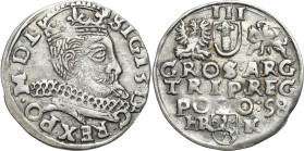 COLLECTION of Polish 3 grosze
POLSKA/ POLAND/ POLEN / POLOGNE / POLSKO

Zygmunt III Waza. Trojak - 3 Grosz (Groschen) 1598, Wschowa 

Na rewersie...
