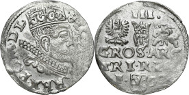 COLLECTION of Polish 3 grosze
POLSKA/ POLAND/ POLEN / POLOGNE / POLSKO

Zygmunt III Waza. Trojak - 3 Grosz (Groschen) 1598, Wschowa 

Na rewersie...