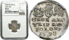 COLLECTION of Polish 3 grosze
POLSKA/ POLAND/ POLEN / POLOGNE / POLSKO

Zygmunt III Waza. Trojak - 3 Grosz (Groschen) 1598, Lublin NGC MS65 (MAX) -...