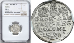COLLECTION of Polish 3 grosze
POLSKA/ POLAND/ POLEN / POLOGNE / POLSKO

Zygmunt III Waza. Trojak - 3 Grosz (Groschen) 1598, Lublin NGC MS63 - BEAUT...