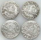 COLLECTION of Polish 3 grosze
POLSKA/ POLAND/ POLEN / POLOGNE / POLSKO

Zygmunt III Waza, Trojak - 3 Grosz (Groschen) 1621, 1622, 1624, Cracow, gro...