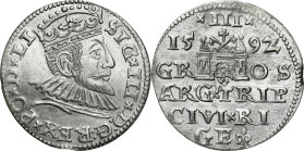 COLLECTION of Polish 3 grosze
POLSKA/ POLAND/ POLEN / POLOGNE / POLSKO

Zygmunt III Waza. Trojak - 3 Grosz (Groschen) 1592, Riga 

Wariant z końc...