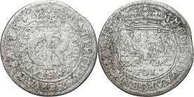 John II Casimir 
POLSKA/ POLAND/ POLEN / POLOGNE / POLSKO

Jan II Kazimierz. Tymf 1663, Lviv – bez liter AT, z ozdobnikami - RARE 

Rzadki tymf (...