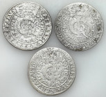 John II Casimir 
POLSKA/ POLAND/ POLEN / POLOGNE / POLSKO

Jan II Kazimierz. Tymf (zlotowka) 1663, 1664 i 1665, Bydgoszcz, group 3 coins 

Trzy e...