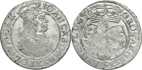 John II Casimir 
POLSKA/ POLAND/ POLEN / POLOGNE / POLSKO

Jan II Kazimierz. Szostak - 6 Grosz (Groschen) 1663 AT, Bydgoszcz 

Wariant z herbem Ś...