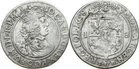 John II Casimir 
POLSKA/ POLAND/ POLEN / POLOGNE / POLSKO

Jan II Kazimierz. Ort - 18 Grosz (Groschen) 1658 TLB, Cracow 

Odmiana z obwódką na aw...