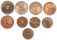 Medals
POLSKA/ POLAND/ POLEN / POLOGNE / POLSKO

The period before WWII Sports medal, group 9 pieces 

Zróżnicowany zestaw medali sportowych.&nbs...