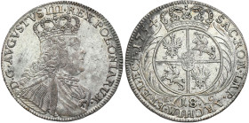 Augustus III the Sas 
POLSKA / POLAND / POLEN / SACHSEN / SAXONY / FRIEDRICH AUGUST II / DRESDEN / LEIPZIG

August III Sas. Ort - 18 Grosz (Grosche...