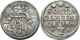 Augustus III the Sas 
POLSKA / POLAND / POLEN / SACHSEN / SAXONY / FRIEDRICH AUGUST II / DRESDEN / LEIPZIG

August III Sas. Szelag (Schilling) 1753...