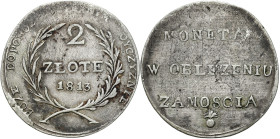 Coins of the siege of Zamosc
POLSKA/ POLAND/ POLEN / POLOGNE / POLSKO / RUSSIA / RUSSLAND / РОССИЯ

Zamość. 2 zlote 1813, Oblężenie - odmiana z duż...