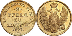 Poland XIX century / Russia 
POLSKA/ POLAND/ POLEN / POLOGNE / POLSKO / RUSSIA / RUSSLAND / РОССИЯ

Polska XlX w. / Rosja. 3 ruble = 20 zlotych 183...