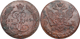 Russia - collection of copper coins - part one
RUSSIA / RUSSLAND / РОССИЯ

Russia, Catherine II. 5 Kopek (kopeck) 1764 EM, Yekaterinburg 

Aw.: U...