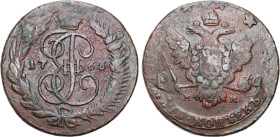 Russia - collection of copper coins - part one
RUSSIA / RUSSLAND / РОССИЯ

Russia, Catherine II. 5 Kopek (kopeck) 1766 MМ, Pawowskij piereczekan, d...