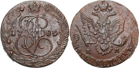 Russia - collection of copper coins - part one
RUSSIA / RUSSLAND / РОССИЯ

Russia, Catherine II. 5 Kopek (kopeck) 1784 EM, Yekaterinburg - VERY NIC...