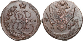 Russia - collection of copper coins - part one
RUSSIA / RUSSLAND / РОССИЯ

Russia, Catherine II. 5 Kopek (kopeck) 1786 EM, Yekaterinburg - VERY NIC...