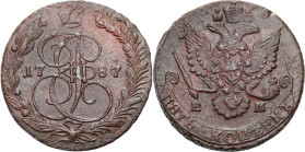 Russia - collection of copper coins - part one
RUSSIA / RUSSLAND / РОССИЯ

Russia, Catherine II. 5 Kopek (kopeck) 1787 EM, Yekaterinburg - VERY NIC...
