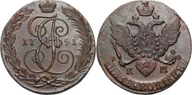 Russia - collection of copper coins - part one
RUSSIA / RUSSLAND / РОССИЯ

Russia, Catherine II. 5 Kopek (kopeck) 1791 KM, Kolyvan - VERY NICE 

...