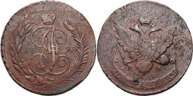 Russia - collection of copper coins - part one
RUSSIA / RUSSLAND / РОССИЯ

Russia, Catherine II. 5 Kopek (kopeck) 1793 EМ, Pawowskij piereczekan - ...