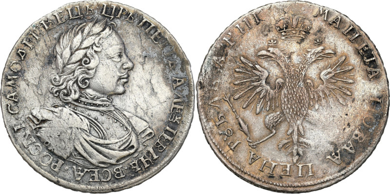 Russia 
RUSSIA / RUSSLAND / РОССИЯ

Russia. Peter l. Rubel (Rouble) 1718, Kra...