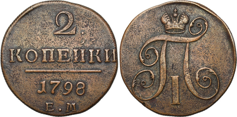 Russia 
RUSSIA / RUSSLAND / РОССИЯ

Russia, Paul I 2 kopecks 1798 EM, Yekater...