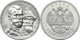 Russia 
RUSSIA / RUSSLAND / РОССИЯ

Russia. Rubel (Rouble) 1913, St. Petersburg (deep stamp) - 300th anniversary of the Romanov dynasty 

Aw.: Gł...