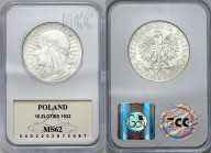 Poland II Republic
POLSKA / POLAND / POLEN / POLOGNE / POLSKO

II RP. 10 zlotych 1932 głowa kobiety (ze znakiem mennicy) GCN MS62 

Bardzo ładnie...