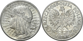 Poland II Republic
POLSKA / POLAND / POLEN / POLOGNE / POLSKO

II RP. 10 zlotych 1932 głowa kobiety (bez znaku) – VERY NICE 

Piękna moneta z fen...