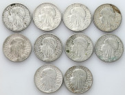 Poland II Republic
POLSKA / POLAND / POLEN / POLOGNE / POLSKO

II RP. 10 zlotych 1932-1933 głowa kobiety, group 10 coins 

Obiegowe egzemplarze.&...