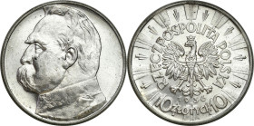 Poland II Republic
POLSKA / POLAND / POLEN / POLOGNE / POLSKO

II RP. 10 zlotych 1936 Pilsudski 

Moneta umyta, z widocznym blaskiem menniczym.Pa...