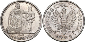 Probe coins of the Second Polish Republic
POLSKA / POLAND / POLEN / PATTERN / PROBE / SPECIMEN

II RP. 5 zlotych 1925 Konstytucja 81 perełek - RARI...