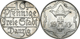 Danzig
POLSKA / POLAND / POLEN / POLOGNE / POLSKO / DANZIG / GDANSK

Wolne Miasto Gdansk / Danzig. 10 fenig 1923 - PROOF 

Monety w WMG bite stem...