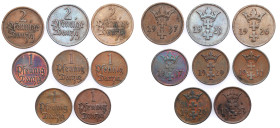 Danzig
POLSKA / POLAND / POLEN / POLOGNE / POLSKO / DANZIG / GDANSK

Wolne Miasto Gdansk / Danzig. 1 - 2 fenigi 1923-1937, group - 8 coins 

Paty...