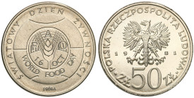 Collection - Nickel Probe Coins
POLSKA / POLAND / POLEN / PATTERN / PRL / PROBE / SPECIMEN

PRL. PROBE Nickel 50 zlotych 1981 – Światowy Dzień Żywn...