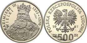 Collection - Nickel Probe Coins
POLSKA / POLAND / POLEN / PATTERN / PRL / PROBE / SPECIMEN

PRL. PROBE Nickel 500 zlotych 1987 - Kazimierz Wielki ...