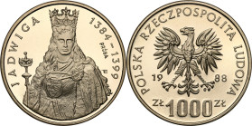 Collection - Nickel Probe Coins
POLSKA / POLAND / POLEN / PATTERN / PRL / PROBE / SPECIMEN

 PRL. PROBE Nickel 1000 zlotych 1988 – Jadwiga 

Pięk...
