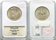 Coins Poland People Republic (PRL)
POLSKA / POLAND / POLEN / POLOGNE / POLSKO

PRL. 1.000 zlotych 1982 Jan Paweł II GCN PR68 

Piękny menniczy eg...