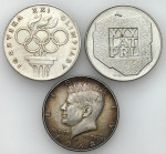 Coins Poland People Republic (PRL)
POLSKA / POLAND / POLEN / POLOGNE / POLSKO

PRL, USA. 2 x 200 zlotych 1974, 1976 i 1/2 dolara 1968, group 3 coin...