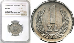 Coins Poland People Republic (PRL)
POLSKA / POLAND / POLEN / POLOGNE / POLSKO

PRL. 1 zloty 1966 Aluminium NGC MS66 - RARE 

Trzecia najwyższa no...