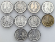 Coins Poland People Republic (PRL)
POLSKA / POLAND / POLEN / POLOGNE / POLSKO

PRL. group coins 1 zlotych 1949-1973 - 10 egzemplarzy 

Zestaw mon...