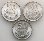 Coins Poland People Republic (PRL)
POLSKA / POLAND / POLEN / POLOGNE / POLSKO

PRL. group 50 groszy 1949-1957-1969 - 3 egzemplarze 

Zestaw 50 gr...