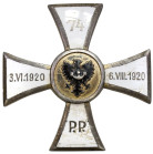 FALLERISTICS: Orders, badges, decorations
POLSKA / POLAND / POLEN / POLSKO / RUSSIA / LVIV / BADGE

II RP. 74th Upper Silesian Infantry Regiment, L...