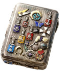 FALLERISTICS: Orders, badges, decorations
POLSKA / POLAND / POLEN / POLSKO / RUSSIA / LVIV / BADGE

II RP. Cigarette case with applications, silver...