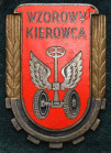 FALLERISTICS: Orders, badges, decorations
POLSKA / POLAND / POLEN / POLSKO / RUSSIA / LVIV / BADGE

PRL. Exemplary Driver Badge 

Wykonane w menn...
