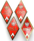 FALLERISTICS: Orders, badges, decorations
POLSKA / POLAND / POLEN / POLSKO / RUSSIA / LVIV / BADGE

PRL. Badges of Officer Schools - group 4 pieces...