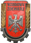 FALLERISTICS: Orders, badges, decorations
POLSKA / POLAND / POLEN / POLSKO / RUSSIA / LVIV / BADGE

PRL. Exemplary Soldier Badge 

Wykonane w men...