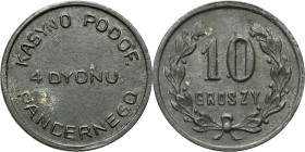 Coins of military cooperatives
POLSKA / POLAND / POLEN / POLSKO / MILITARY

Brest on the Bug - 10 groszy of the NCO's Casino of the 4th Armored Squ...