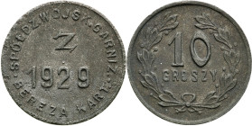 Coins of military cooperatives
POLSKA / POLAND / POLEN / POLSKO / MILITARY

Bereza Kartuska - 10 groszy of the Garrison Military Cooperative - RARI...