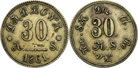 Coins of military cooperatives
POLSKA / POLAND / POLEN / POLSKO / MILITARY

Poland, Dabrowa. 1861 token with a face value of 30 

Ładny egzemplar...